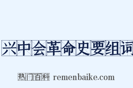 兴中会革命史要组词是什么意思的图片